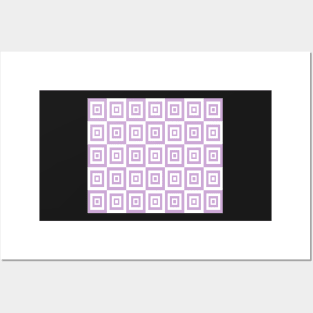 Abstract geometric pattern - purple and white. Posters and Art